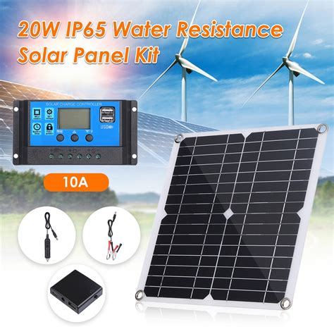 20w 10amp 12v Flexible Solar Panel Charging Kit Electromann Sa