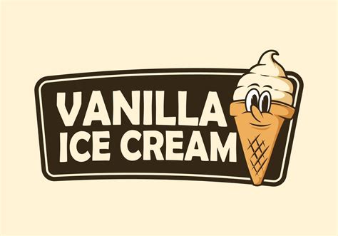 vanilla ice cream logo mascot template 43184957 Vector Art at Vecteezy