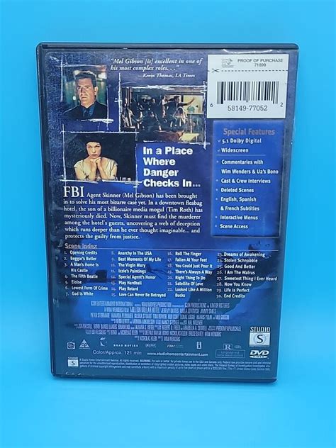 The Million Dollar Hotel DVD Jeremy Davies Milla Jovovich Mel