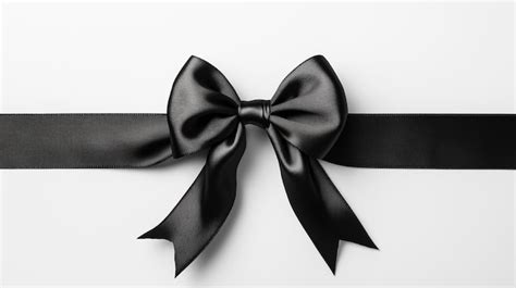 A Black Ribbon With A Bow On It Is Tied To A Black Ribbon Premium AI