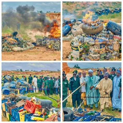 Hisbah Destroys N60m Worth Of Alcohol And Illicit Drugs In Katsina