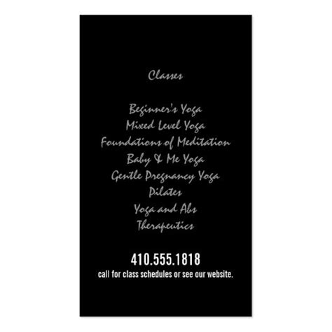 Yoga Instructor Business Cards