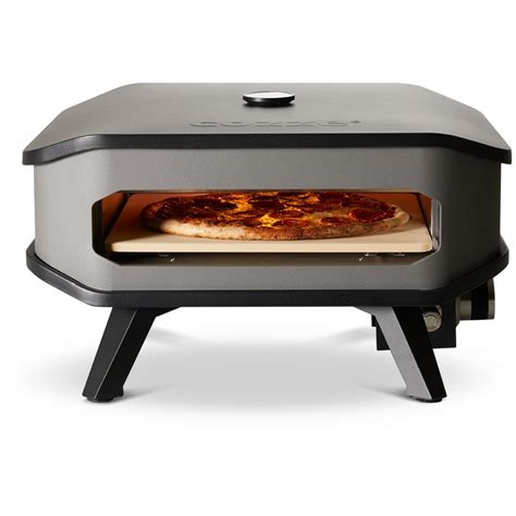 Cozze Pizzaofen 13 mit Thermometer schwarz grau für Pizzen bis ca Ø