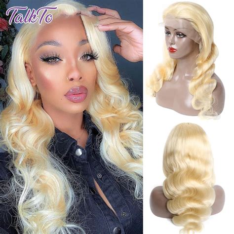 Human Hair Lace Wig Frontal Wigs Body Wave Wig Honey Blonde Human