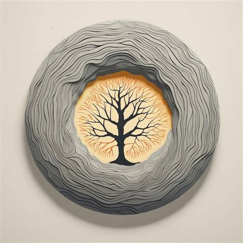 Premium Ai Image Evanescence Abstract Tree Sculpture Illustration In