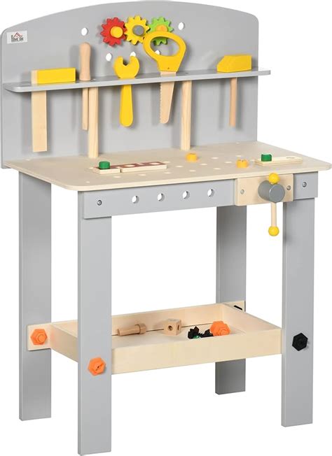 Homcom Etabli Et Outils Pour Enfant Jeu D Imitation Bricolage