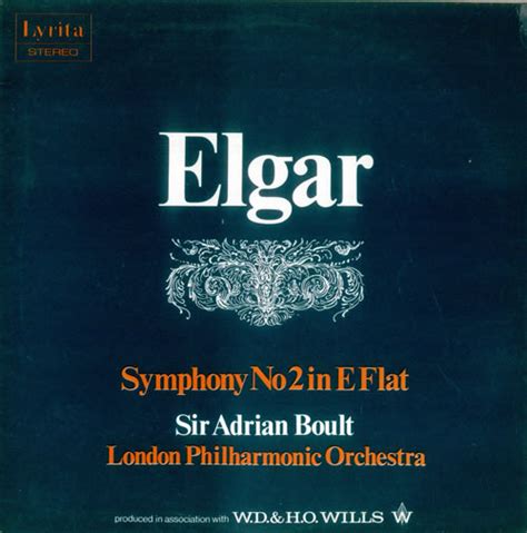 Edward Elgar Symphony No 2 In E Flat Major Op 63 UK Vinyl LP Album