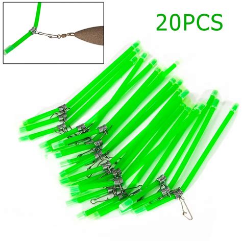 20 Pcs Sea Fishing Anti Tangle Feeder Boom Luminous Green ABS Anti