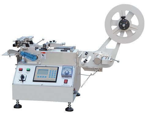 Auto High Speed Hot And Cold Knife Polyester Satin Ribbon Nylon Taffeta Label Cutting Machine