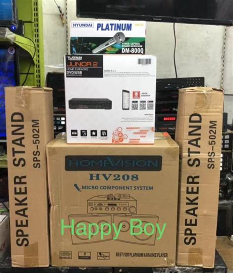 Karaoke Set Homevision Hv 208 With Fmbluetoothusb And Platinum Junior