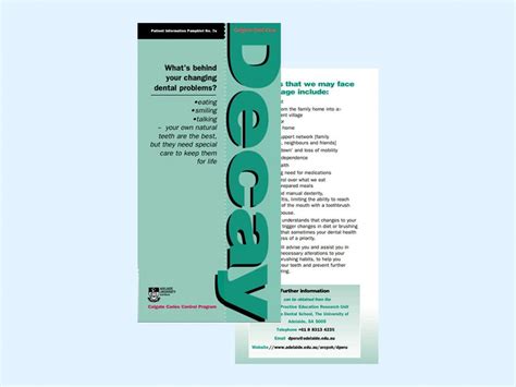 Patient Pamphlets Dental Practice Education Research Unit University Of Adelaide