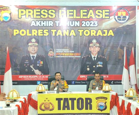 Polres Tana Toraja Gelar Rilis Kasus Akhir Tahun Tangani 324 Kasus