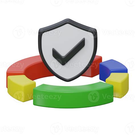 data protection 3d render icon illustration with transparent background