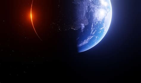 Premium Photo Earth Planet Viewed From Space At Night D Render Of