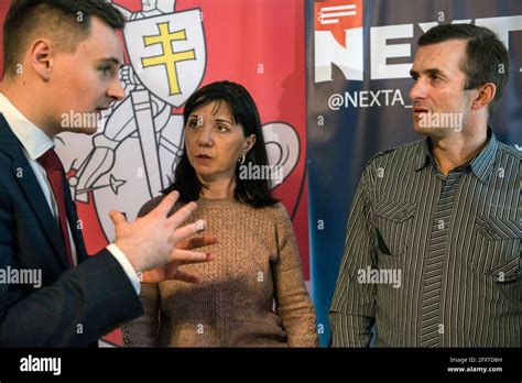 Stepan Putilo And Parents Of Roman Protasevich During The Press