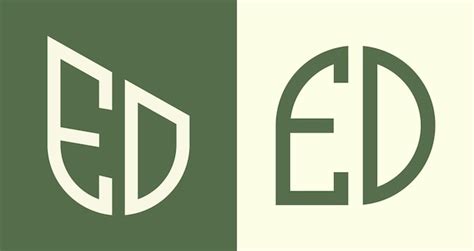 Paquete De Dise Os De Logotipo Ed De Letras Iniciales Simples Y