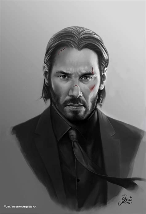 John Wick Drawing Pencil Sketch Colorful Realistic Art Images 48129