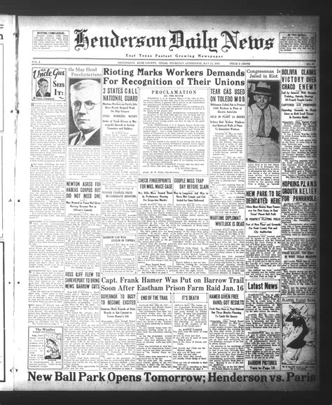 Henderson Daily News (Henderson, Tex.), Vol. 4, No. 57, Ed. 1 Thursday