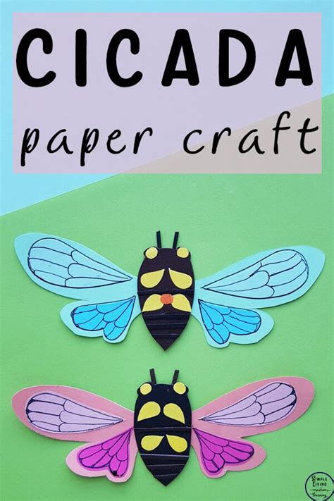 Cicada Paper Craft Crafts Origami Insects Cicada Art