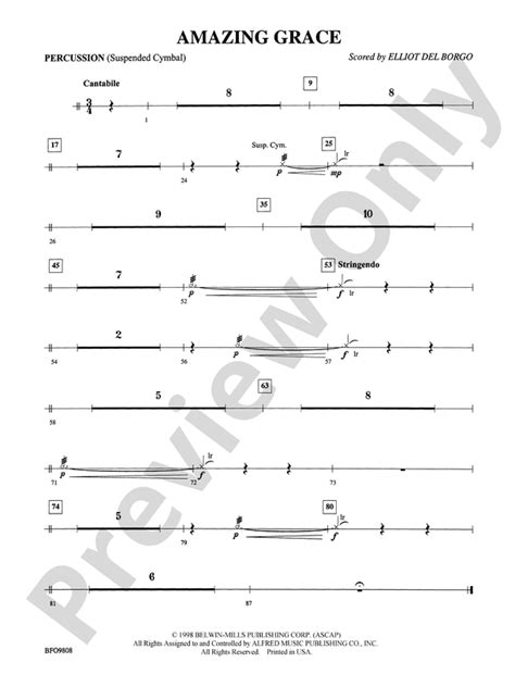 Amazing Grace St Percussion St Percussion Part Digital Sheet