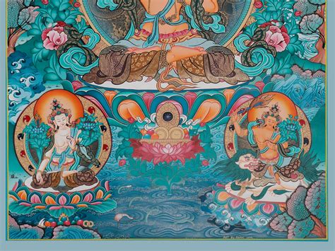 Shakyamuni Buddha Thangka Painting Brocadeless Exotic India Art