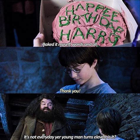 Sorcerer’s Stone It’s So Sweet Because He’s Never Had A Birthday Cake And Wizardingworld