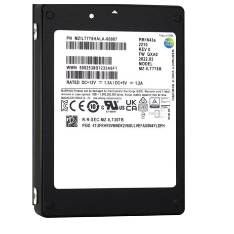 SAMSUNG PM1643A 7.68TB SAS 12GBPS 2.5INCH ENTERPRISE INTERNAL (MZILT7T6HALA-00007)