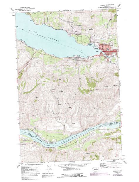 Chelan Topographic Map Wa Usgs Topo Quad G