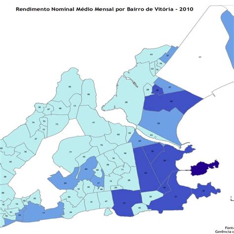 Mapa Dos 79 Bairros Do Município De Vitória Es Fonte Prefeitura De