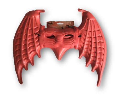 Dragon Wing Mask Set Red Code 9372 Scalliwags Costume Hire