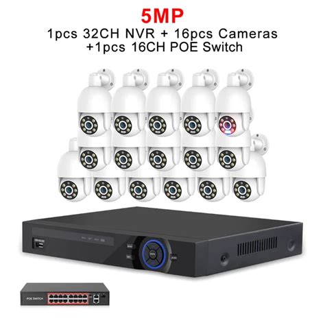 Système de caméra de sécurité H 265 32 canaux 4K POE ensemble NVR