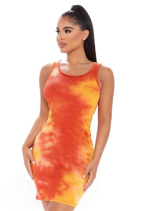 Spacing Out Tie Dye Mini Dress Redcombo Tie Dye Mini Dress Red