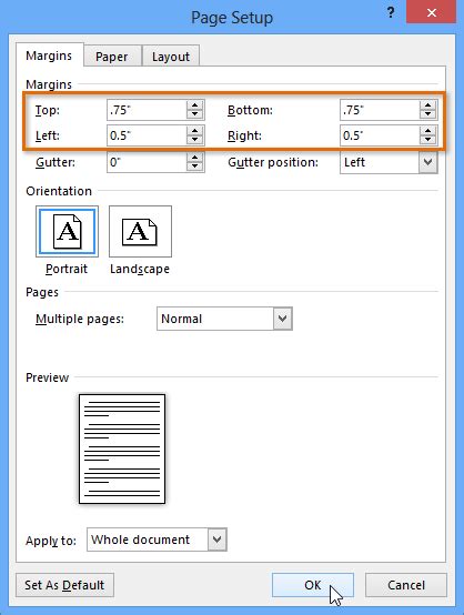 How To Change Page Margins In Ms Word W3schools