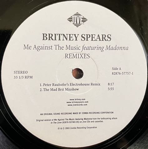 Britney Spearsとマドンナ 曲 Me Against The Music 2枚組12inch盤その他にもプロモーション盤 レア盤