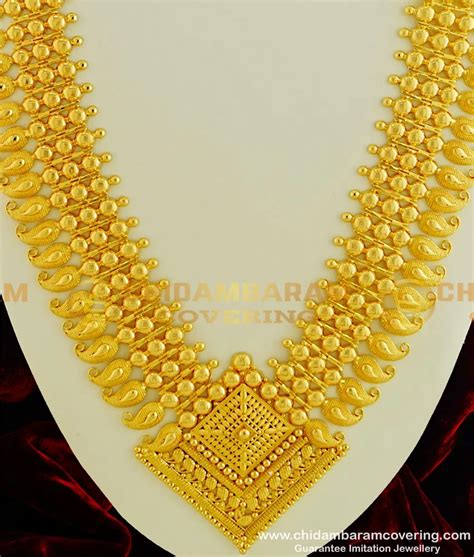 Buy New Model Grand Look Stunning Gold Kerala Mango Broad Long Haram