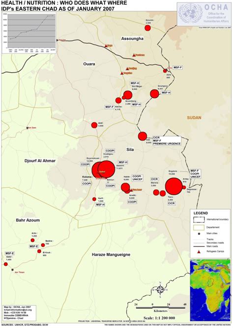 Chad: Health/Nutrition - Who Does What Where (as of Jan 2007) | OCHA