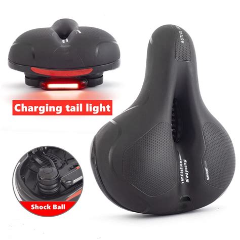 Reflective Shock Absorbing Hollow Bike Saddle Mtb Bicycle Seat