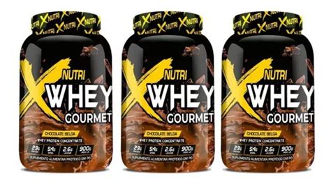 Combo Veces Whey Protein Gourmet X Nutri G Sabor Chocolate Belga