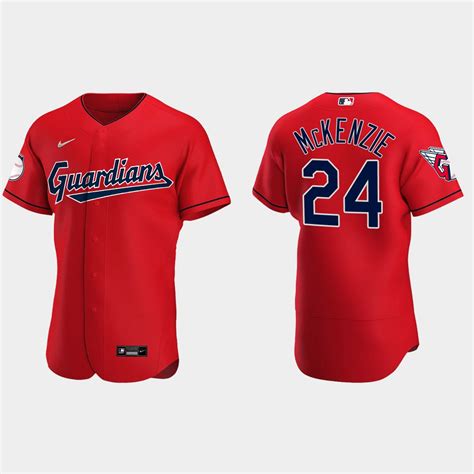 triston mckenzie cleveland guardians alternate jersey red