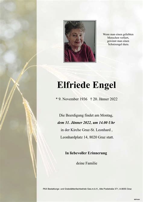 Parte für Elfriede Engel pax requiem