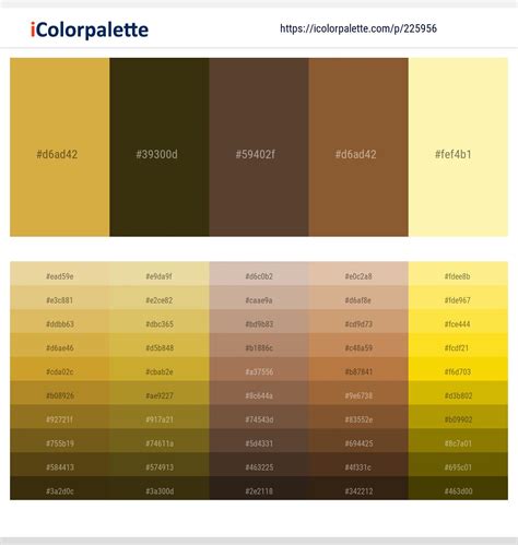 Pantone Gold Color Chart