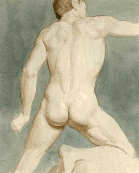 Distractio Infinita Standing Male Nude Viewed From The Back Thomas