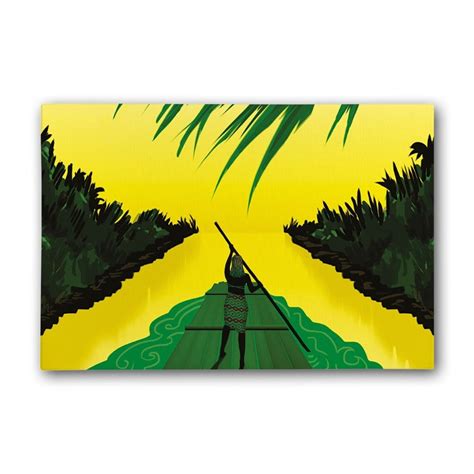 Jamaican Flag Inspired Art Printed on Premium Canvas, Wall Art ...