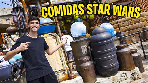 PROVEI TODAS AS COMIDAS DO PARQUE DE STAR WARS YouTube