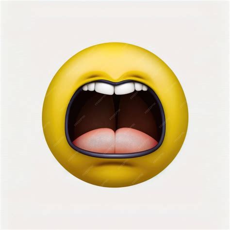 Premium Ai Image Expressive Emoticon Face Open Mouth Emoji