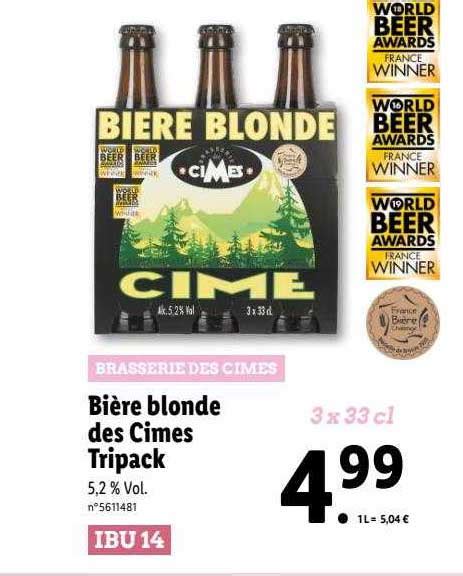 Promo Bi Re Blonde Des Cimes Tripack Chez Lidl Icatalogue Fr