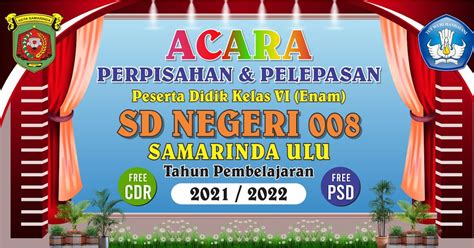 Free Desain Backdrop Perpisahan SD MI Format CDR & PSD - TUTORiduan.com