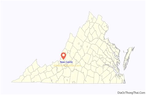 Map of New Castle town, Virginia - Thong Thai Real