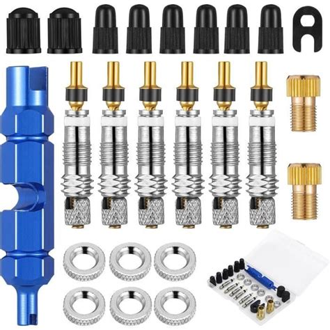 24 Pièces Presta Valve Cores Obus Valve Presta Avec Demonte Obus Valve