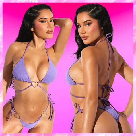 Piece Bikini Set Heart Charm Bikini Beach Babe Bikini